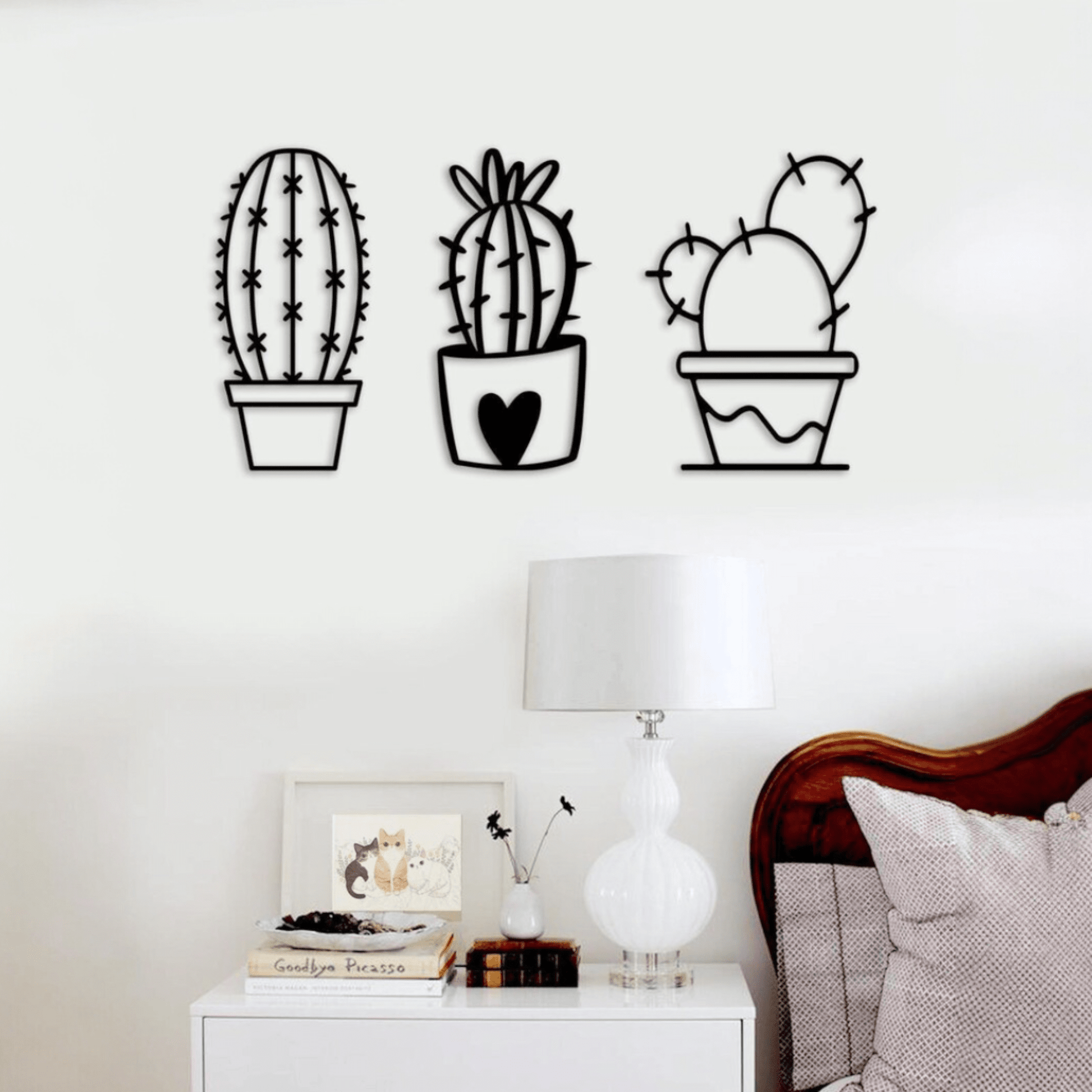 Cacti Wall Art Set Whimsic 