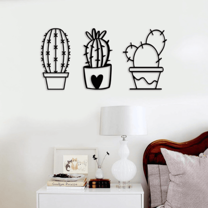 Cacti Wall Art Set Whimsic 