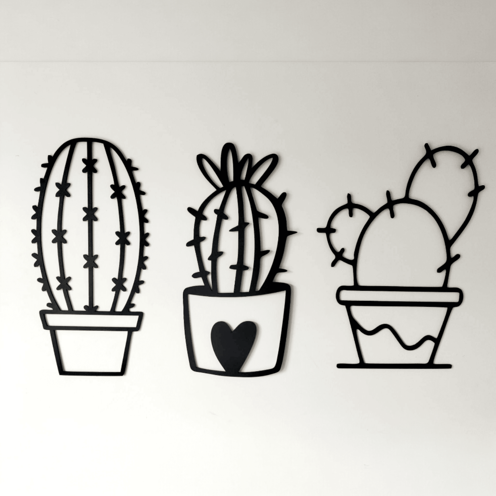 Cacti Wall Art Set Whimsic 
