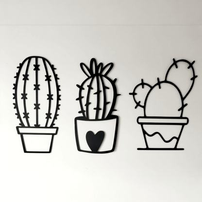 Cacti Wall Art Set Whimsic 