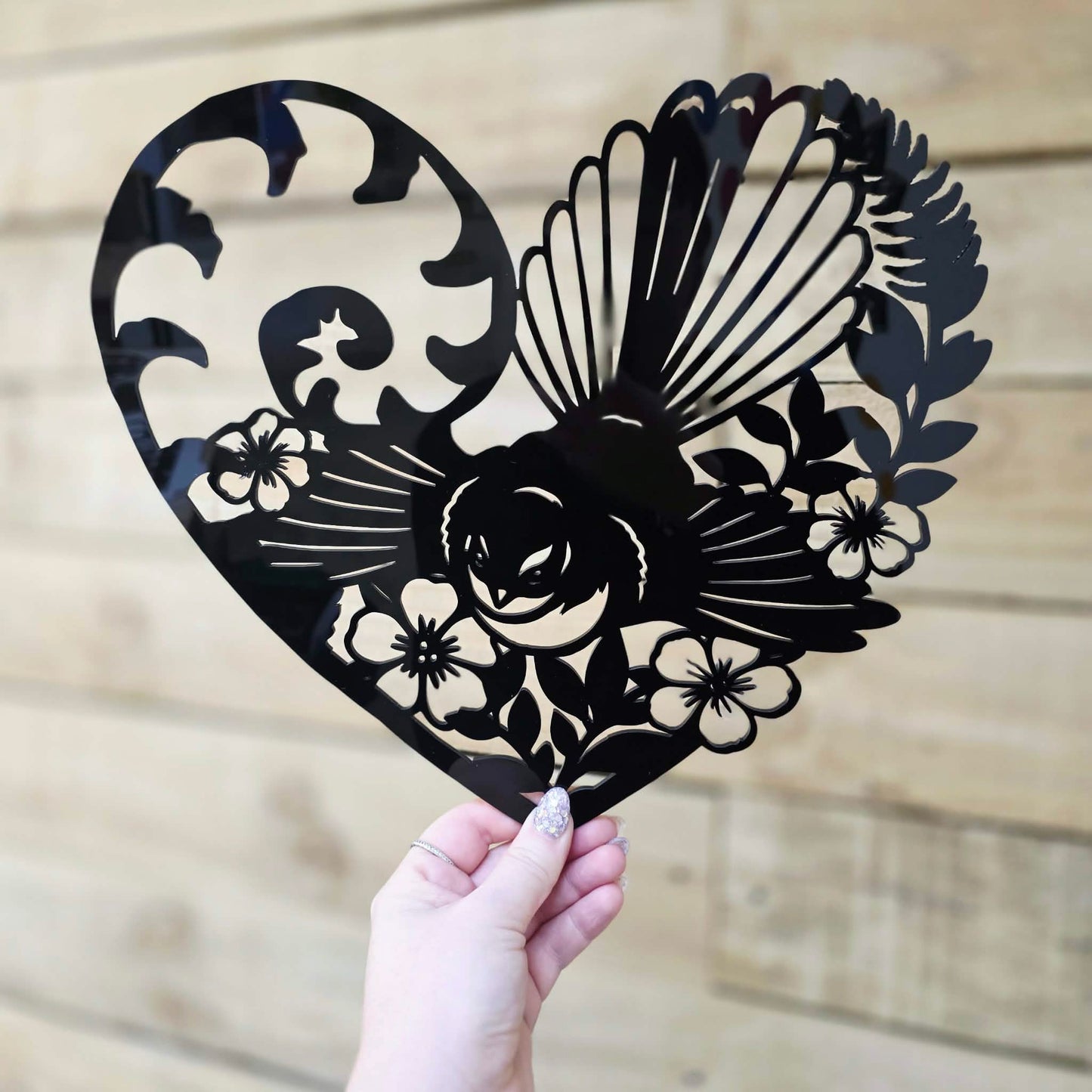 Koru Fantail Heart Wall Décor