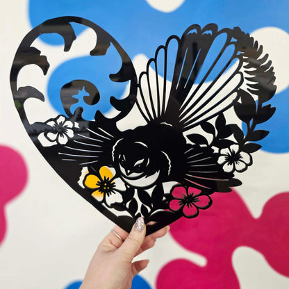 Koru Fantail Heart Wall Décor