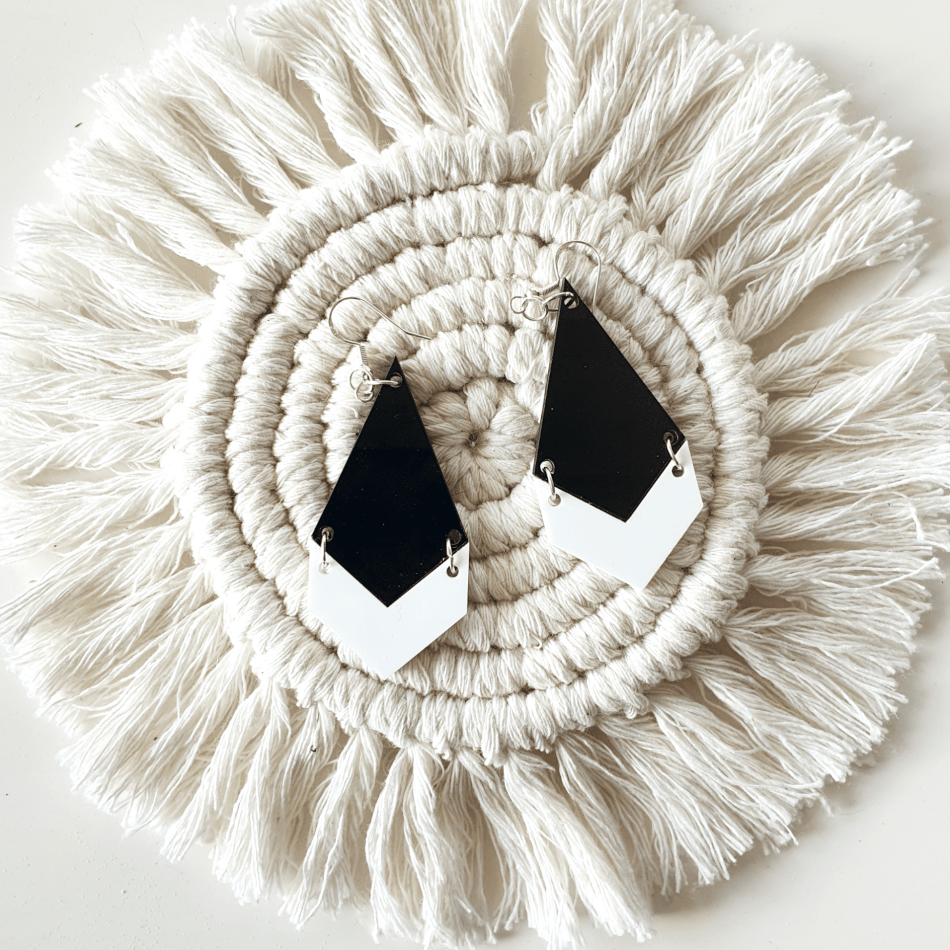 Chevron Two Colour Earrings Whimsic 