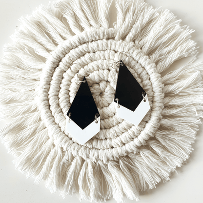 Chevron Two Colour Earrings Whimsic 