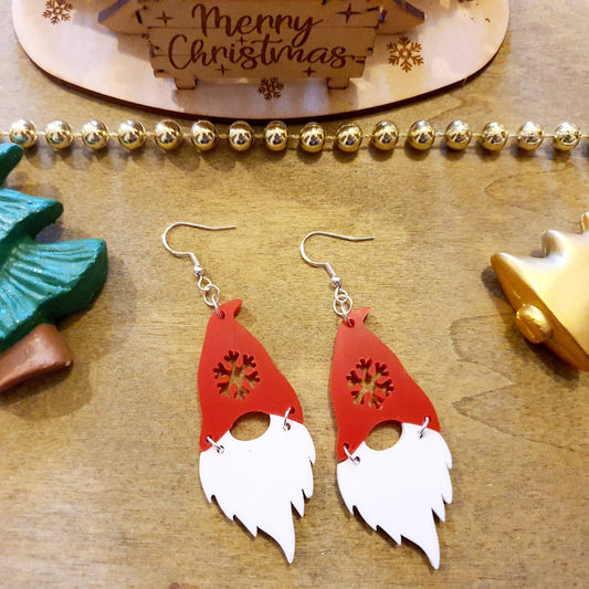 Christmas Gnome Earrings Whimsic 