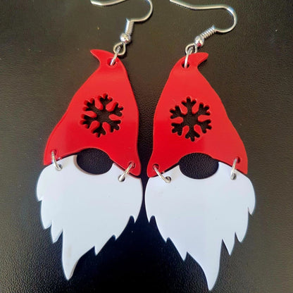 Christmas Gnome Earrings Whimsic 