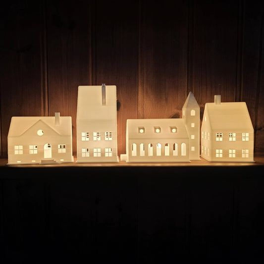 Christmas Village Decor Set Whimsic 
