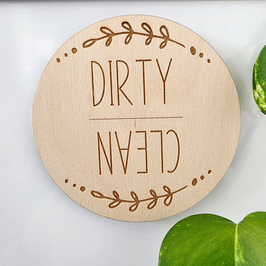 Clean Dirty Dishwasher Magnet Whimsic 