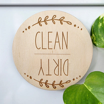 Clean Dirty Dishwasher Magnet Whimsic 