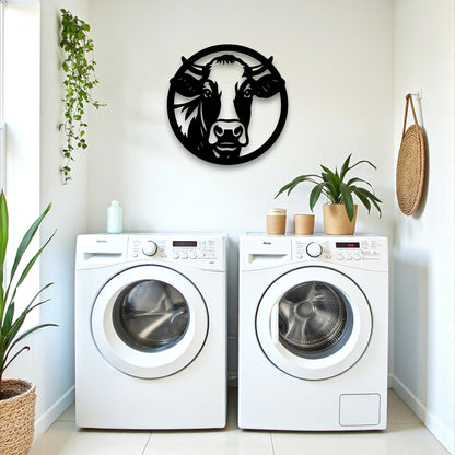 Cow Round Wall Art