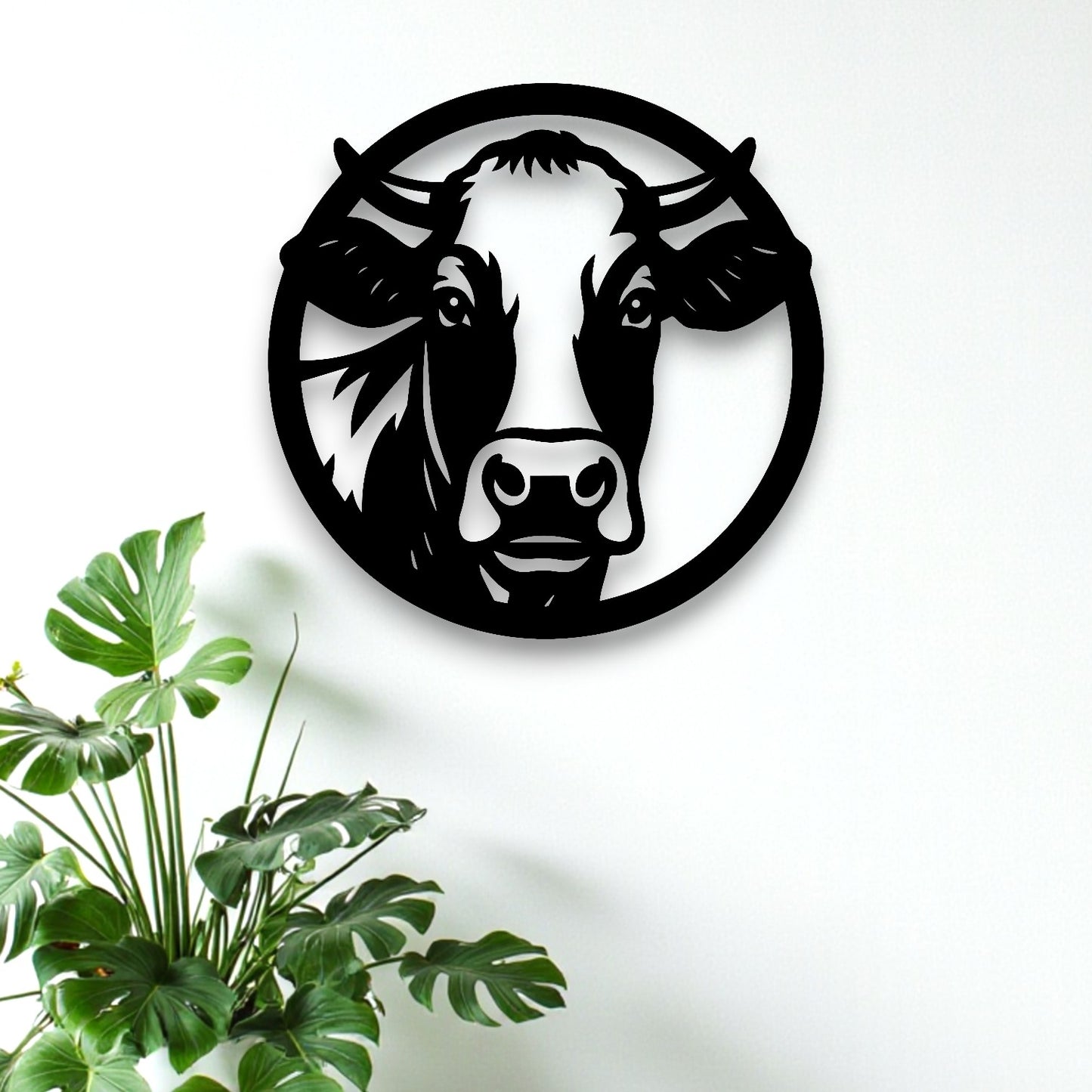 Cow Round Wall Art