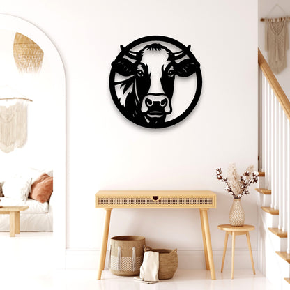Cow Round Wall Art