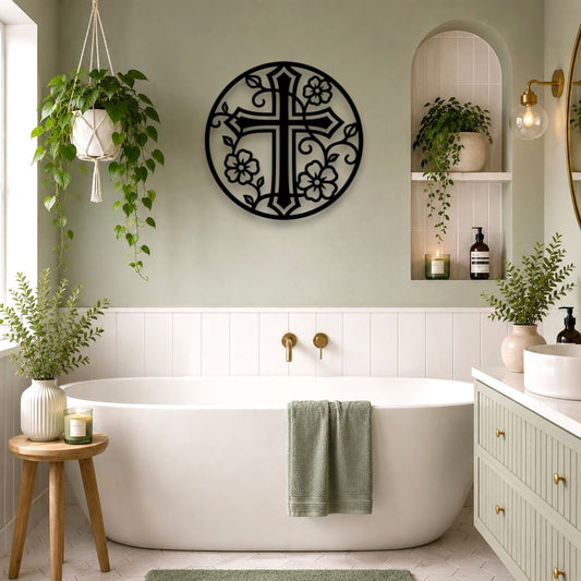 Floral Cross Wall Art