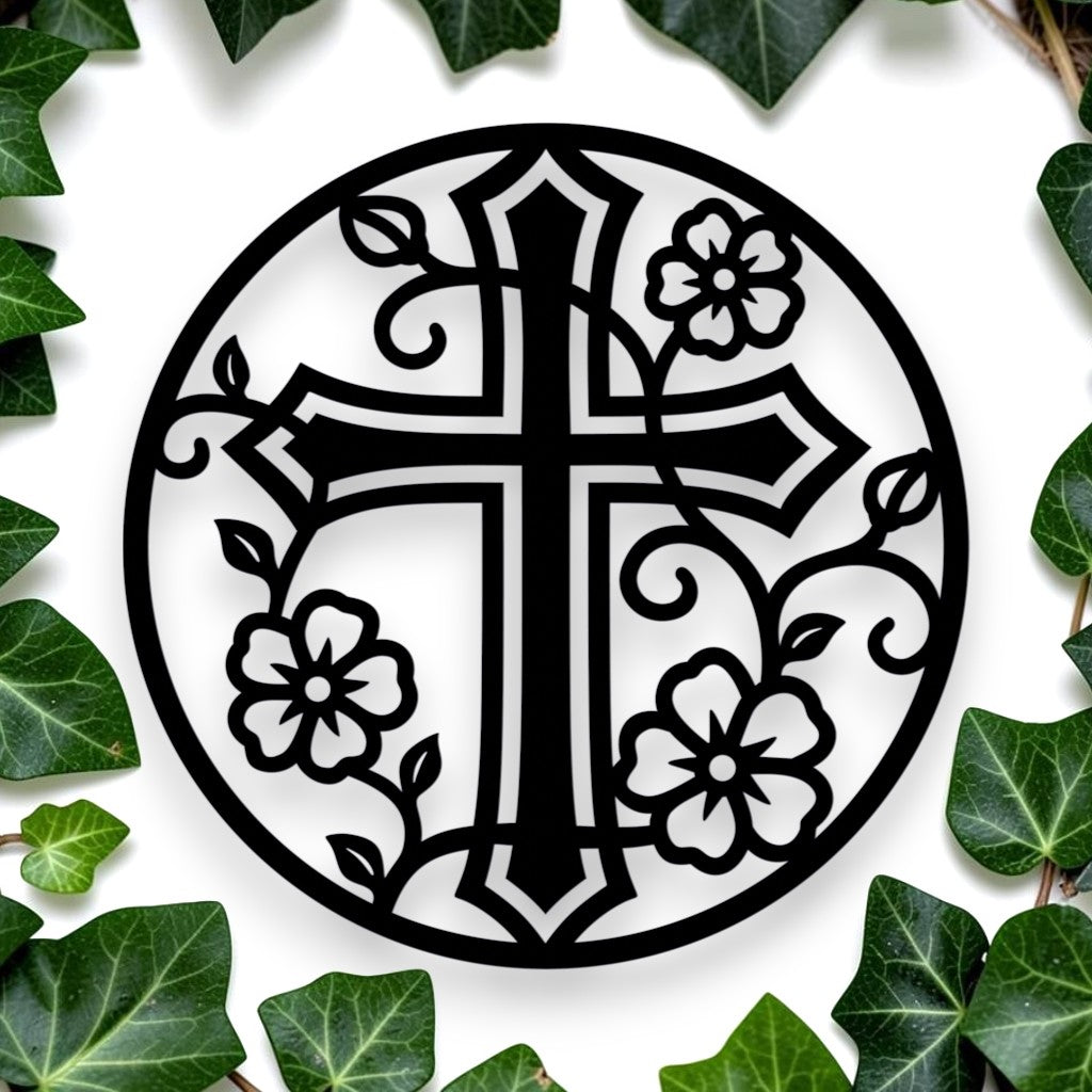 Floral Cross Wall Art