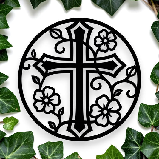 Floral Cross Wall Art