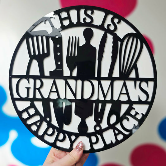 Personalised Happy Place | Layered Kitchen Wall Art