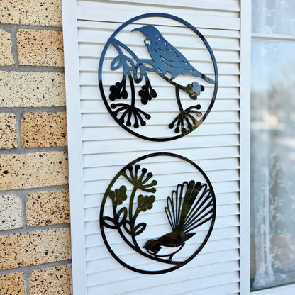 Fantail & Tui Wall Art Set Whimsic 