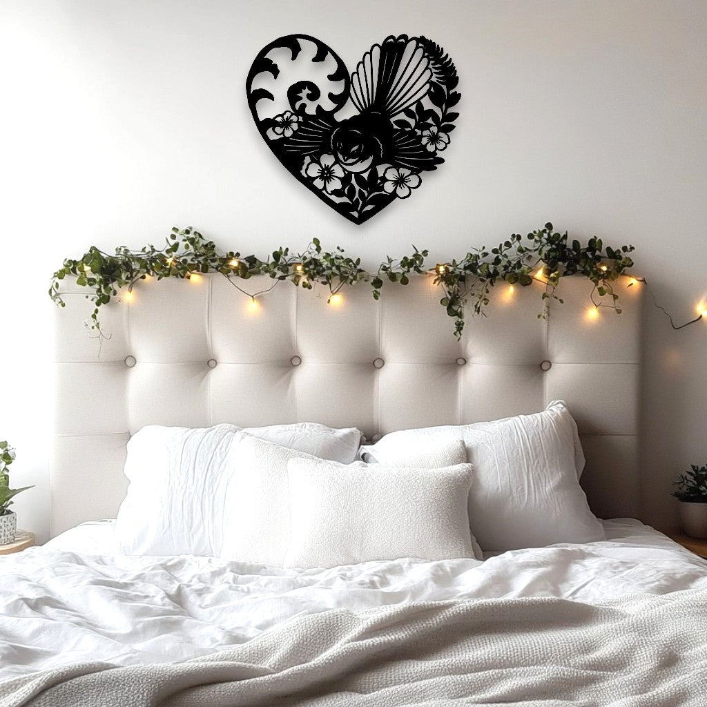 Koru Fantail Heart Wall Décor