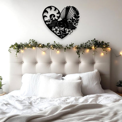 Koru Fantail Heart Wall Décor