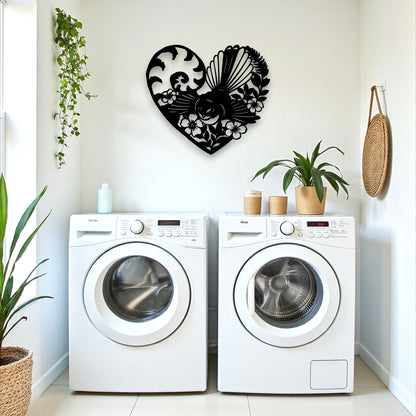 Koru Fantail Heart Wall Décor