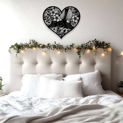 Flourishing Fantail Heart Wall Art