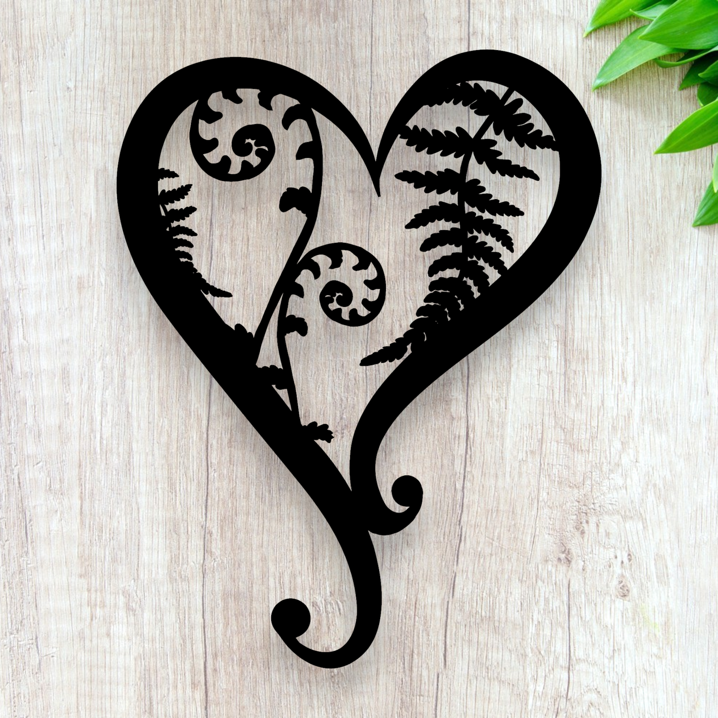 Fern & Koru Heart Wall Art