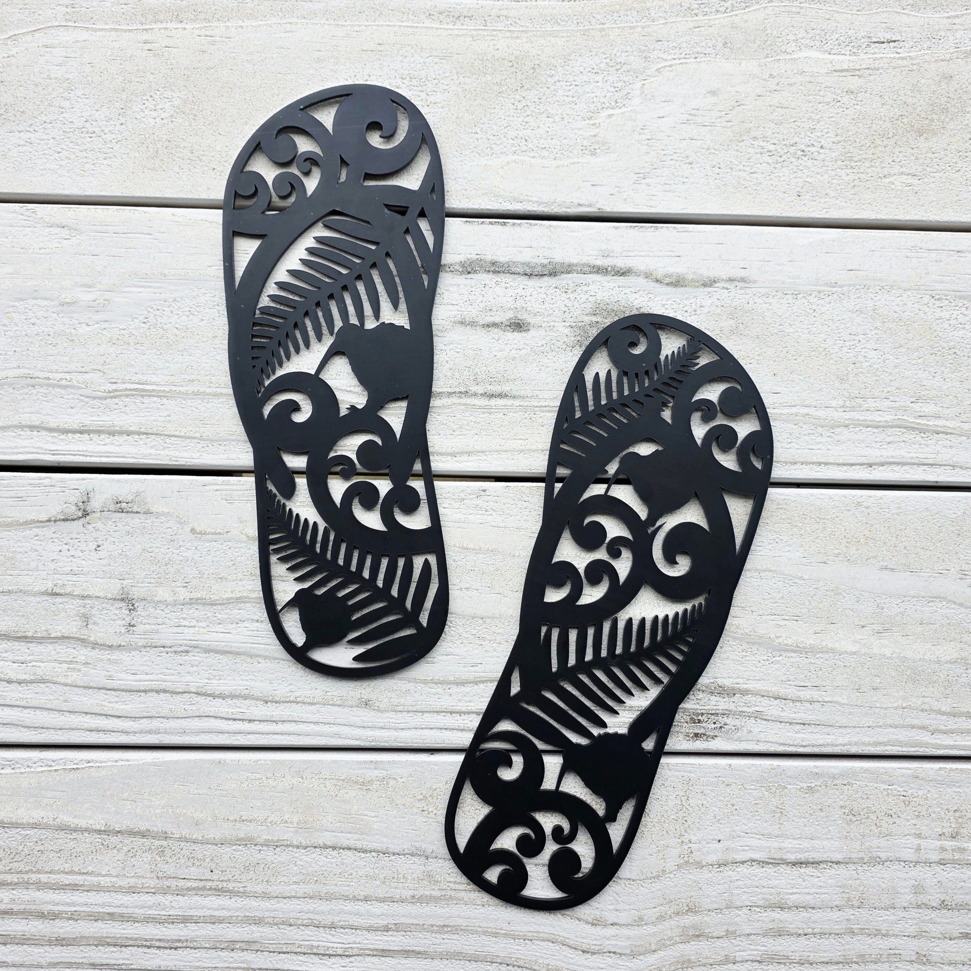 Ferns, Kiwis & Korus Jandals Décor Whimsic 