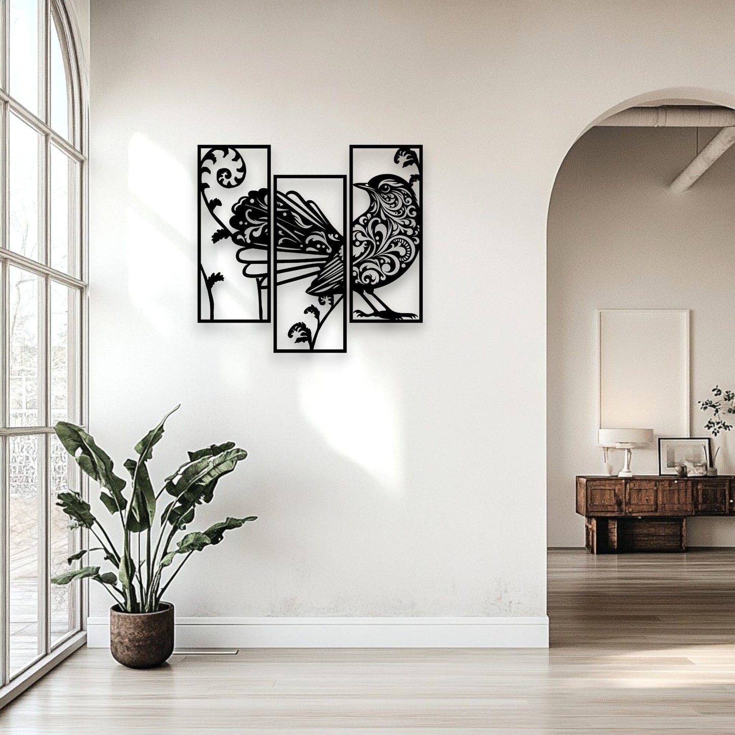 Filigree Fantail Wall Art Set Wall Decor Whimsic 