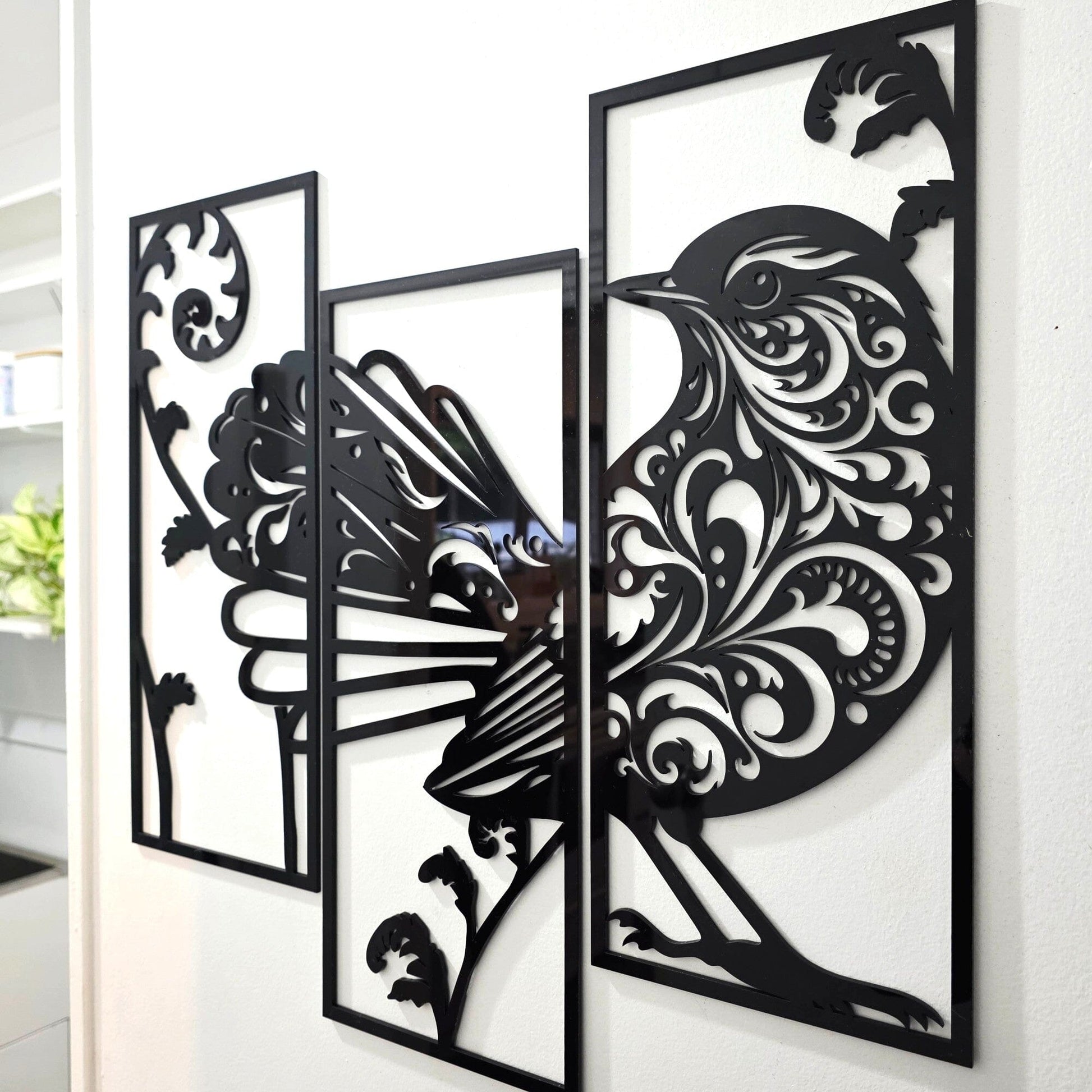 Filigree Fantail Wall Art Set Wall Decor Whimsic 