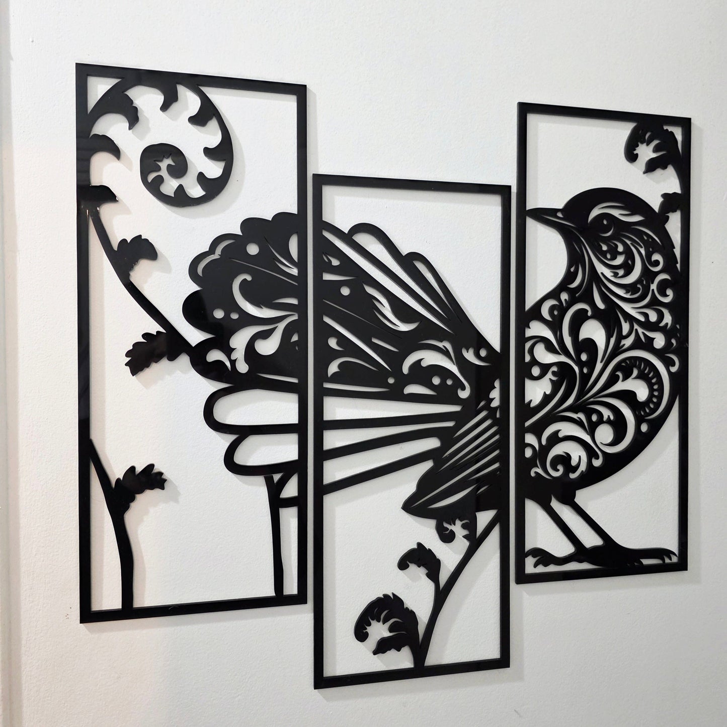 Filigree Fantail Wall Art Set Wall Decor Whimsic 