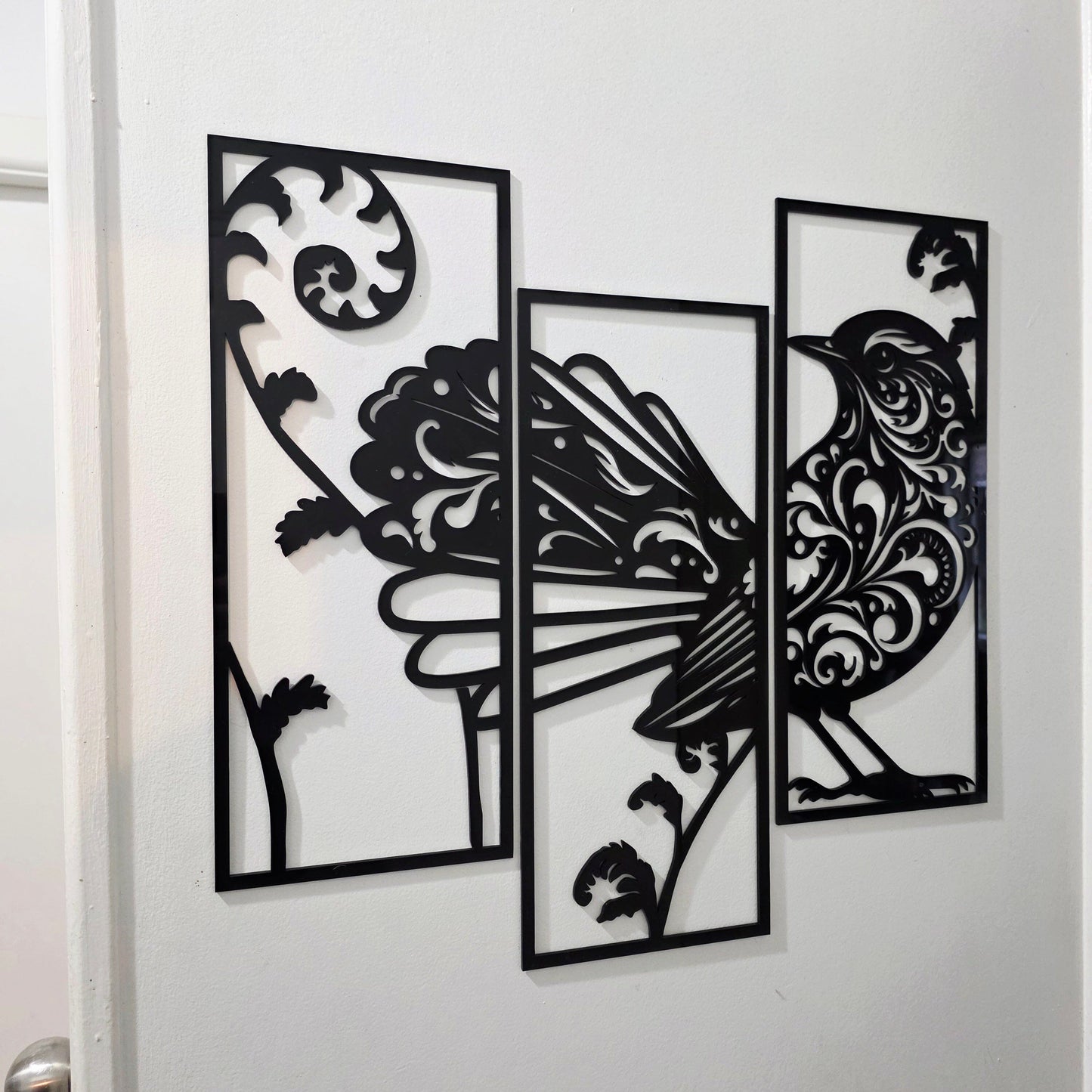 Filigree Fantail Wall Art Set Wall Decor Whimsic 