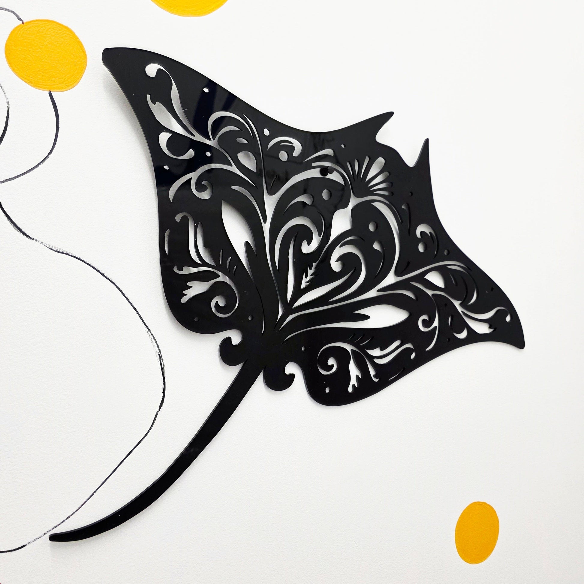 Filigree Manta Ray Wall Art Wall Decor Whimsic 