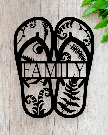 Personalised Kiwiana Fern Jandals