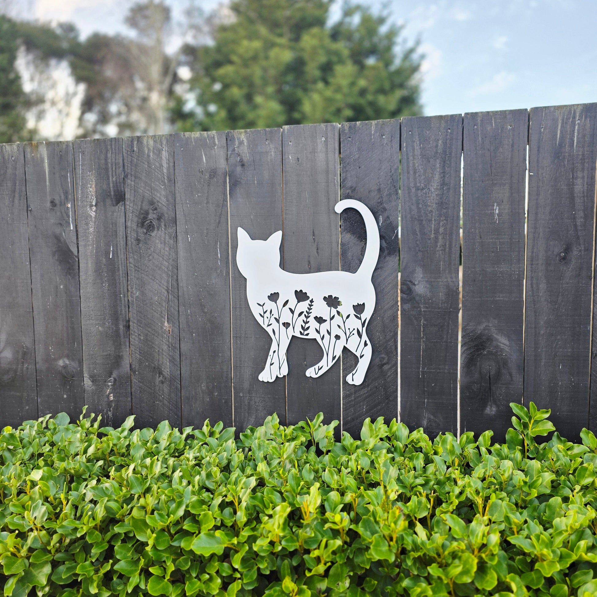 Floral Cat Wall Art Wall Decor Whimsic 