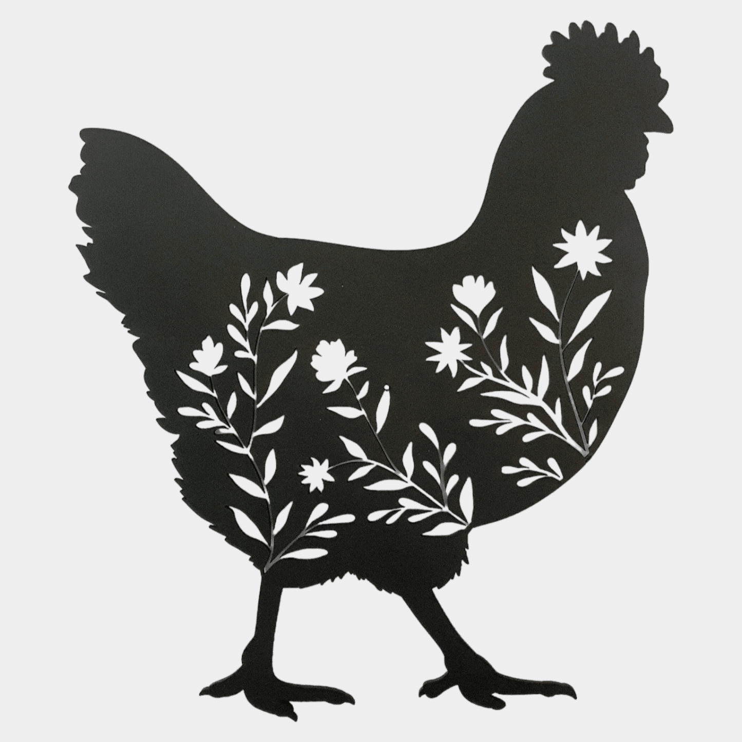 Floral Chicken Wall Art Wall Decor Whimsic 
