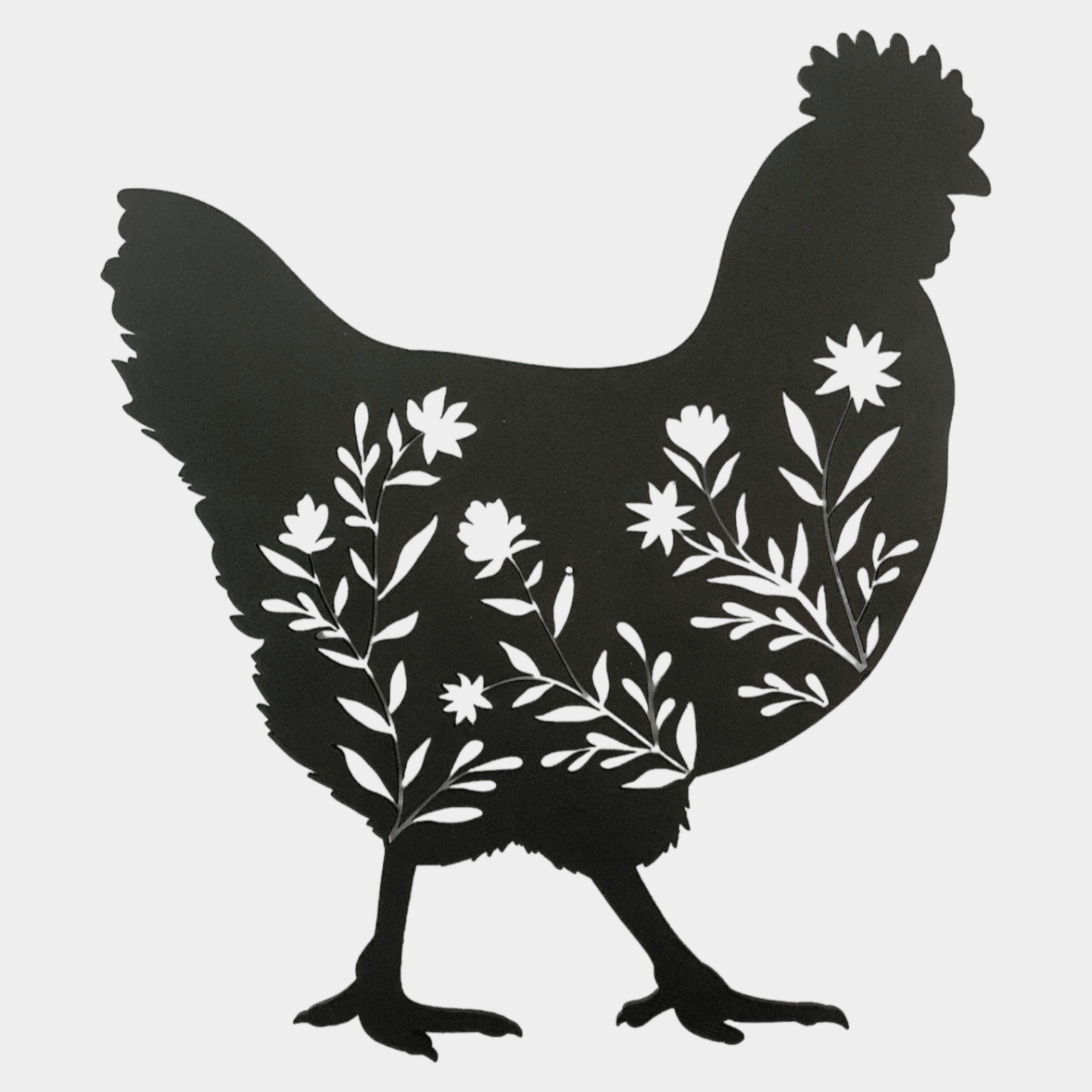 Floral Chicken Wall Art Wall Decor Whimsic 