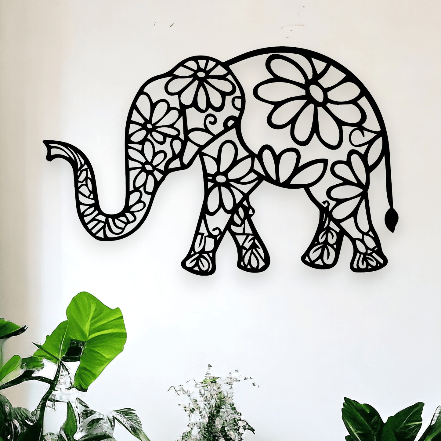 Floral Elephant Wall Décor Whimsic 