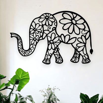 Floral Elephant Wall Décor Whimsic 