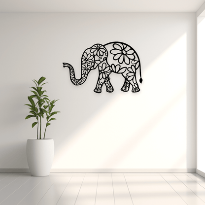 Floral Elephant Wall Décor Whimsic 