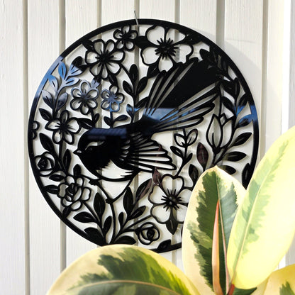 Floral Fantail Round Wall Décor Whimsic 