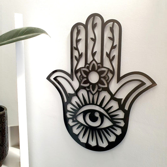 Floral Hamsa Wall Art Wall Decor Whimsic 