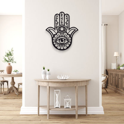 Floral Hamsa Wall Art Wall Decor Whimsic 