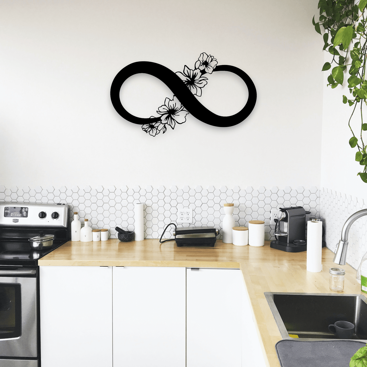 Floral Infinity Symbol Wall Art Whimsic 