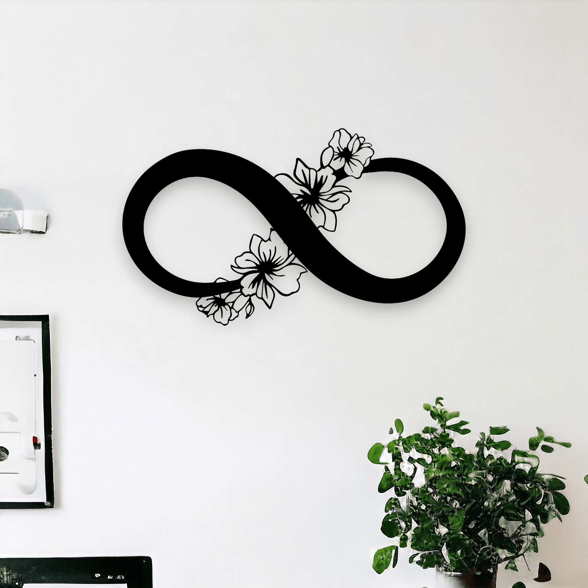 Floral Infinity Symbol Wall Art Whimsic 