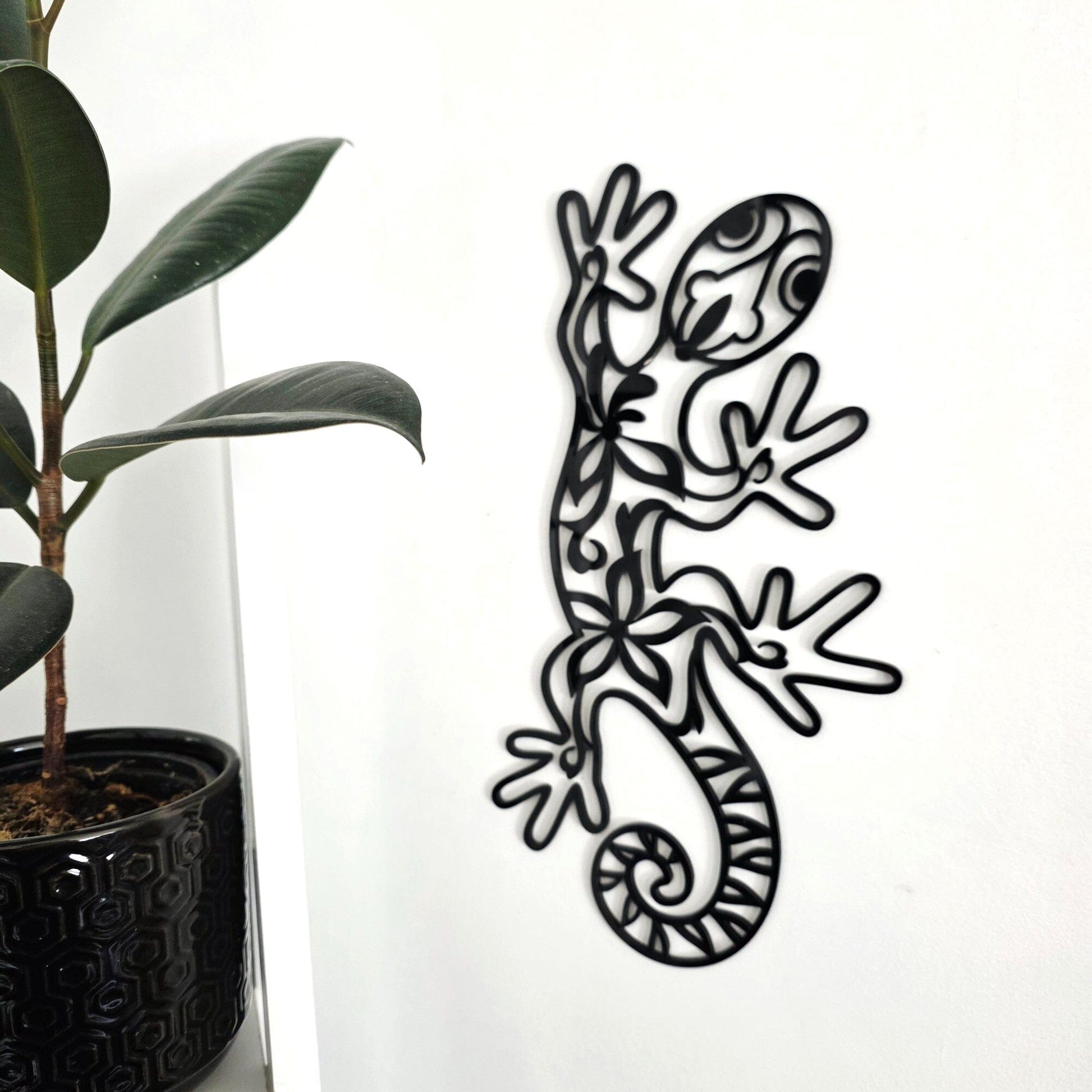 Floral Lizard Wall Décor Whimsic 