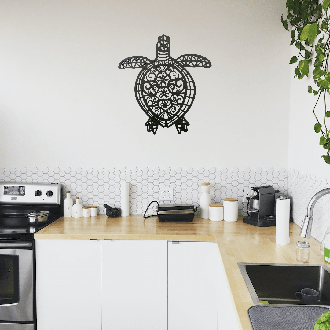 Floral Mandala Turtle Wall Décor Whimsic 