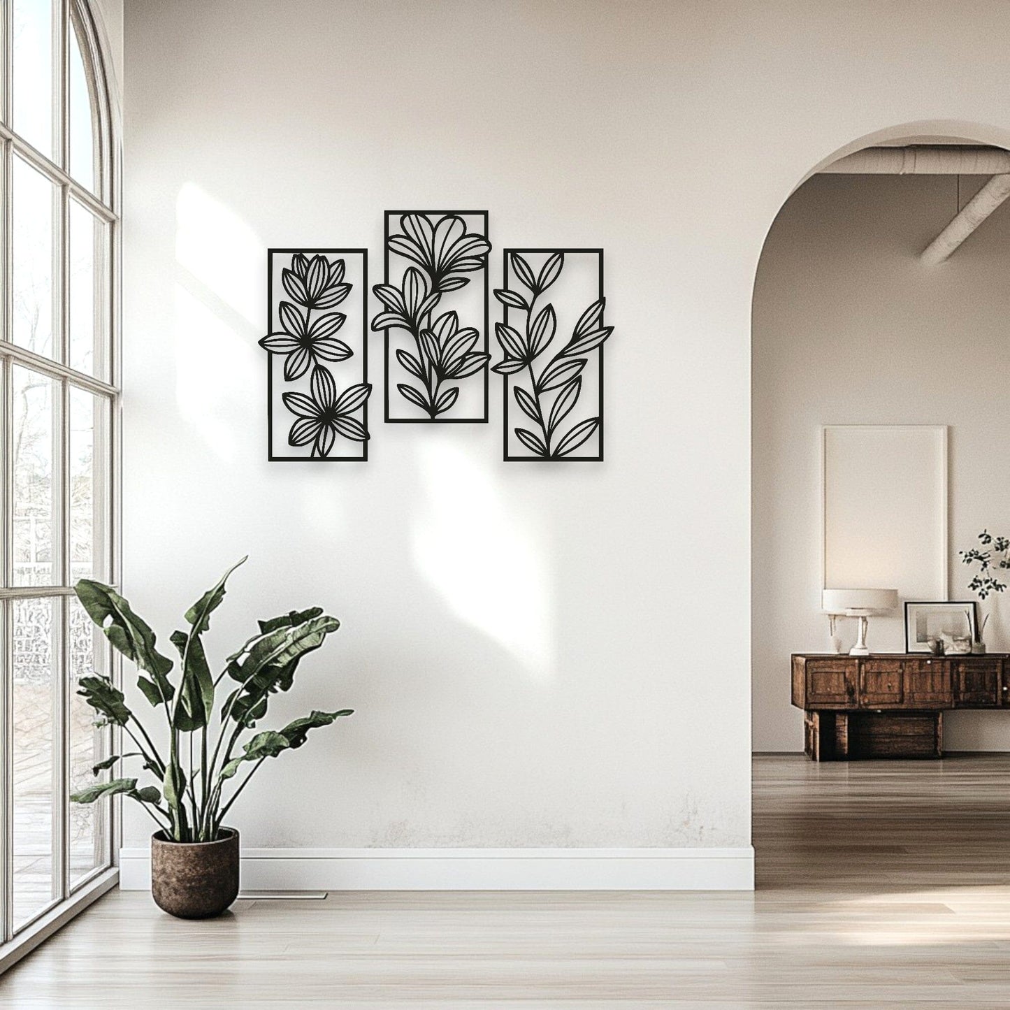 Floral Panel Wall Art Set Wall Decor Whimsic 