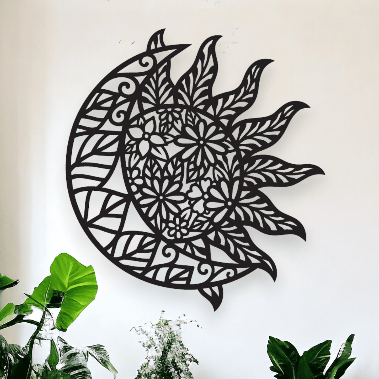Floral Sun & Moon Wall Décor Whimsic 