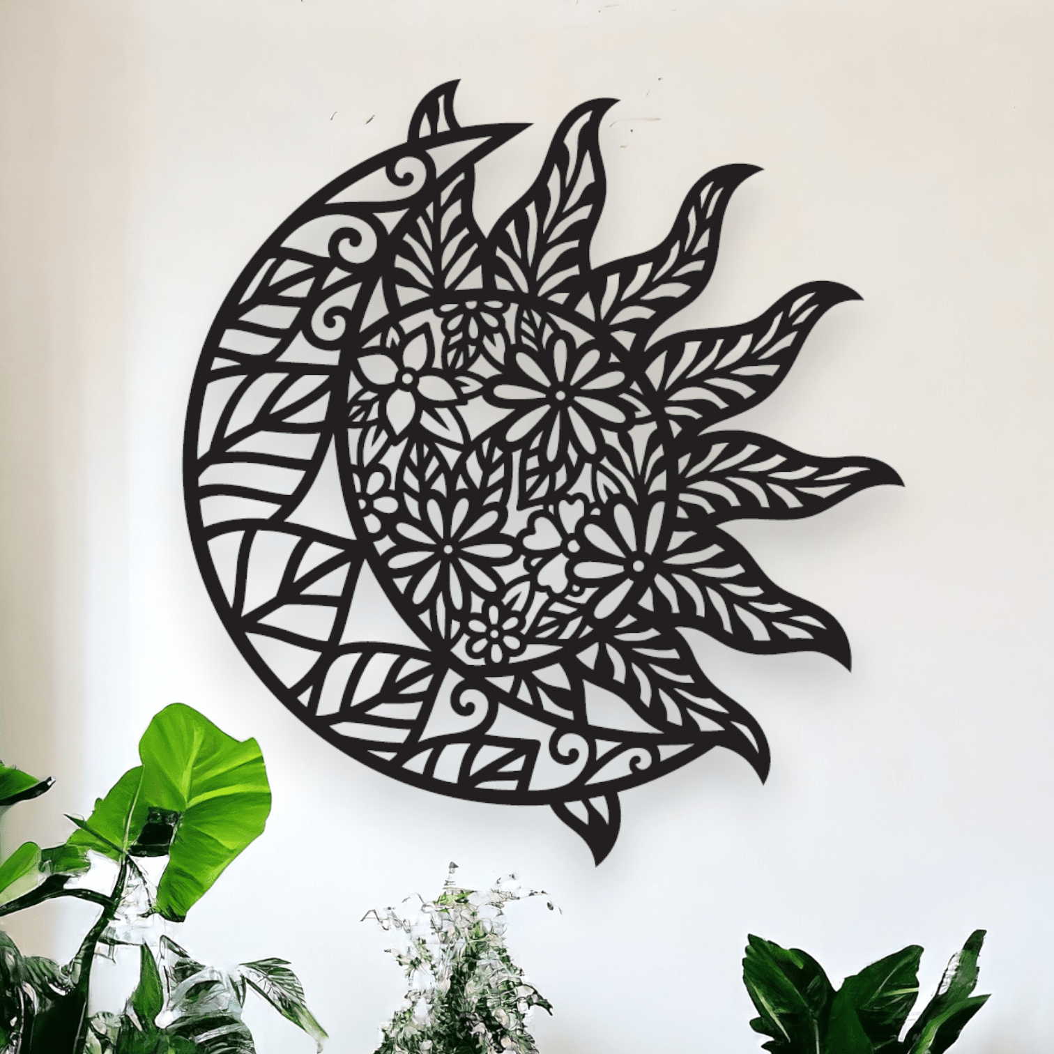 Floral Sun & Moon Wall Décor Whimsic 