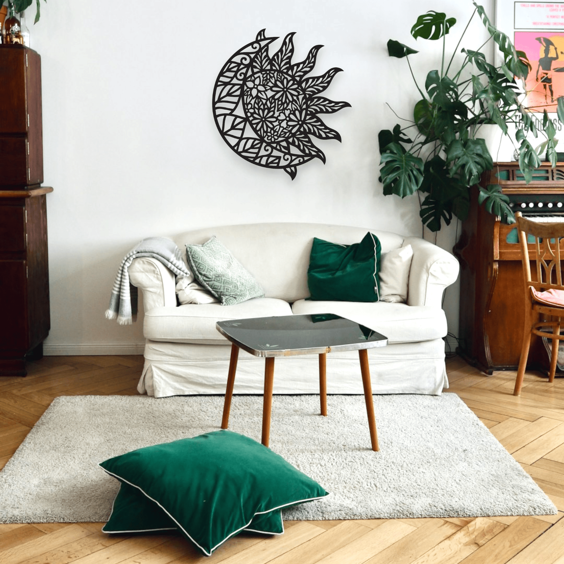 Floral Sun & Moon Wall Décor Whimsic 